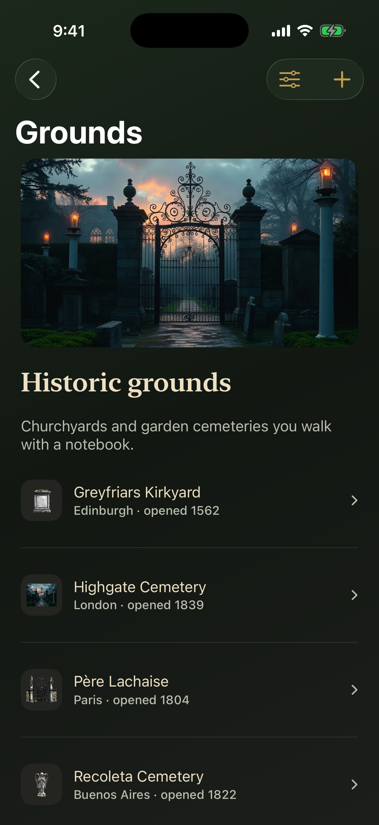 Grounds atlas list