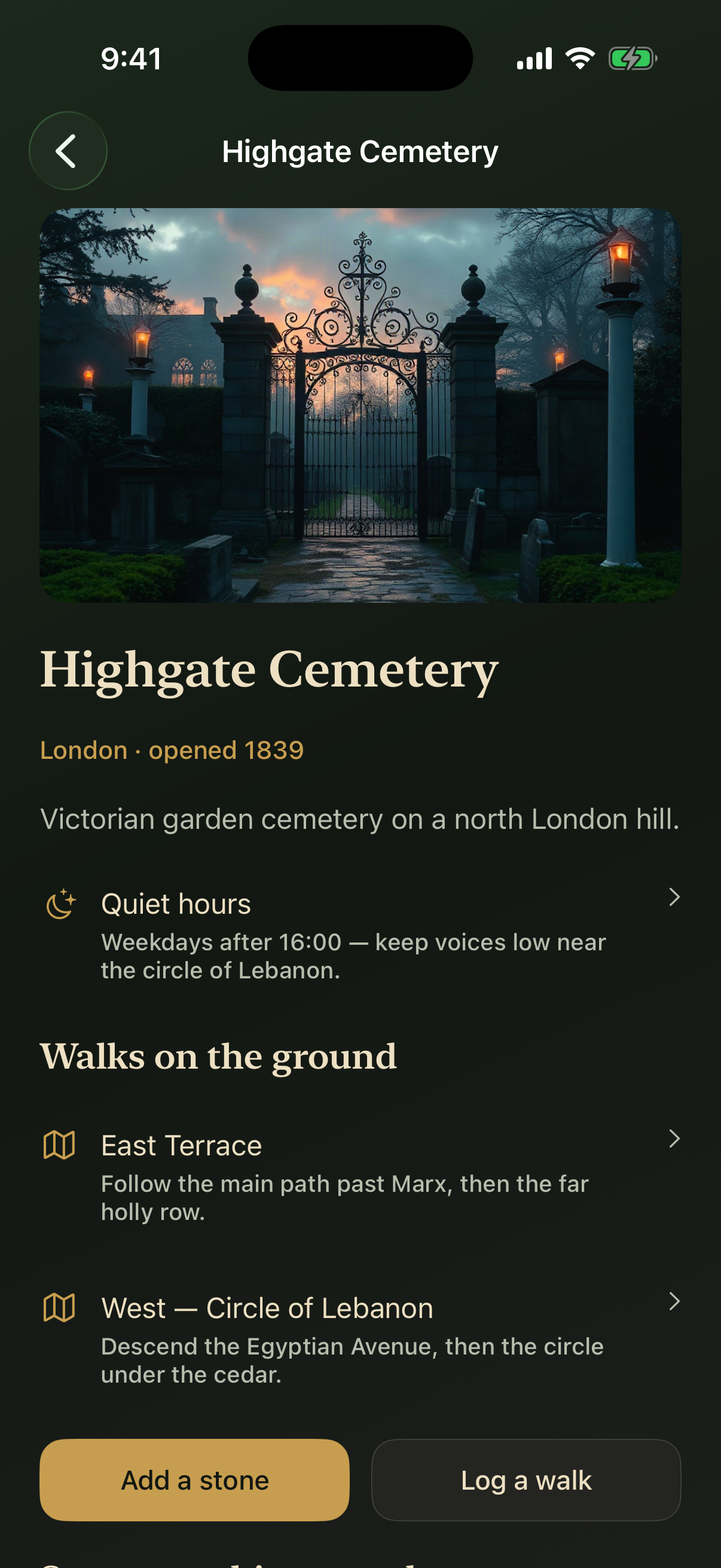 Highgate Cemetery detail